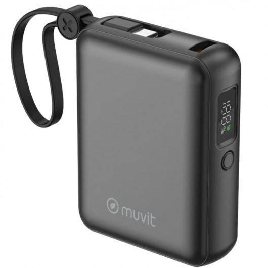 Powerbank 10000mAh Muvit For Change MCCHP0014/ 35W/ Negra
