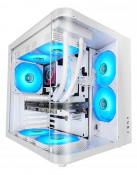 Mars Gaming MC-CURVW Midi Tower Negro/Blanco