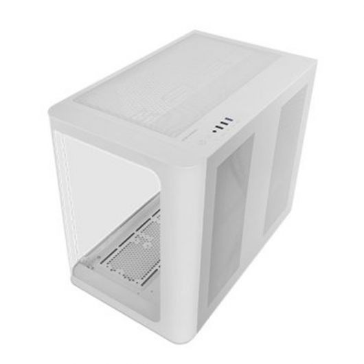 Caja Microatx Gaming Mars Gaming Mcfusionm Cristal Curvado Gpu 445mm 1x3.5 2x2.5 Blanco