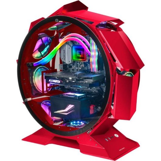 Caja Gaming Torre Circular Mars Gaming MCORB/ Rojo