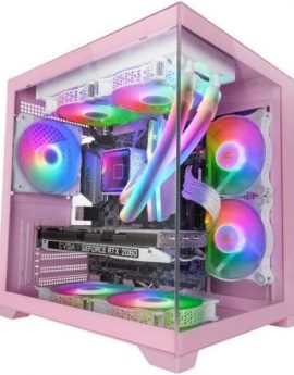 Caja Gaming Minitorre Mars Gaming MC-VIEW2/ Rosa