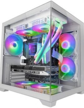 Caja Gaming Minitorre Mars Gaming MC-VIEW2/ Blanca