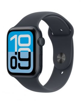 Apple Watch SE3/ GPS/ 44mm/ Caja de Aluminio Medianoche/ Correa Deportiva Negra S/M