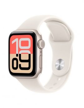 Apple Watch SE3/ GPS/ Cellular/ 40mm/ Caja de Aluminio Blanco Estrella/ Correa Deportiva Blanco Estrella S/M