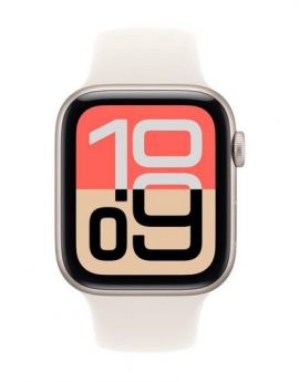 Apple Watch SE3/ GPS/ Cellular/ 44mm/ Caja de Aluminio Blanco Estrella/ Correa Deportiva Blanco Estrella M/L
