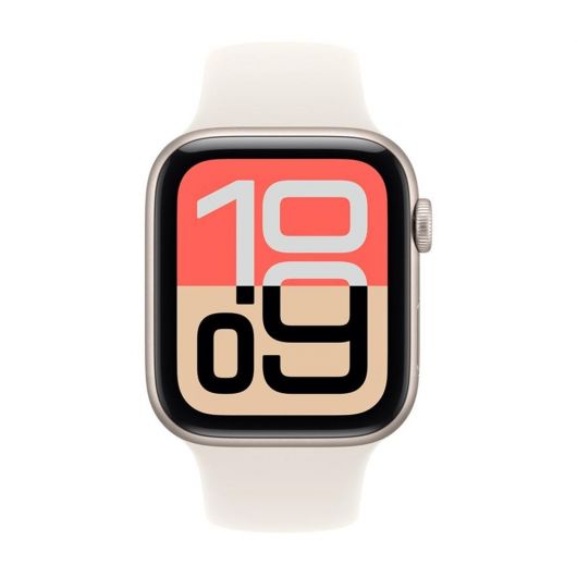 Apple Watch SE3/ GPS/ Cellular/ 44mm/ Caja de Aluminio Blanco Estrella/ Correa Deportiva Blanco Estrella M/L