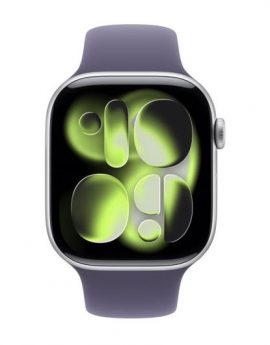 Apple Watch Series 11/ GPS/ 46mm/ Plata/ Correa Deportiva Niebla Lila (M/L)