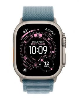 Apple Watch Ultra 3/ GPS/ Cellular/ 49mm/ Caja de Titanio Natural/ Correa Loop Alpine Azul Claro S
