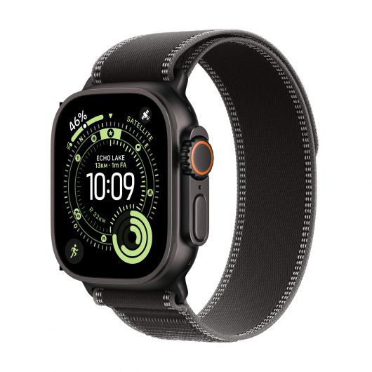 Apple Watch Ultra 3/ GPS/ Cellular/ 49mm/ Caja Titanio Negro/ Correa Trail Loop Negra S/M