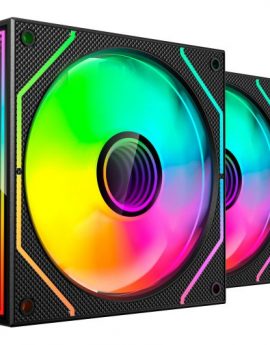 Mars Gaming Mf-3dprox2 Kit 2x Ventiladores Pwm Fdb 120mm Argb Triple Infinity Mirror 360° Negro