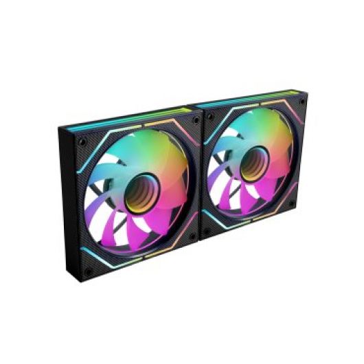 Mars Gaming MF-3DPROX2R Kit 2x Ventiladores ARGB 120mm Aspas Invertidas PWM FDB Negro 4 Mars Gaming MF-3DPROX2R Kit 2x Ventiladores ARGB 120mm Aspas Invertidas PWM FDB Negro