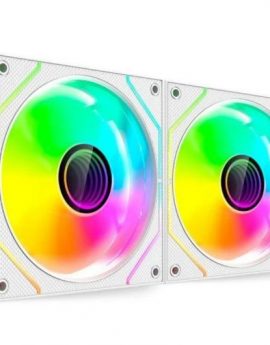 Pack 2 Ventiladores Mars Gaming MF-3DPROX2/ 12cm/ ARGB/ Blancos