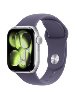 Apple Watch Series 11/ GPS/ Cellular/ 42mm/ Plata/ Correa Deportiva Púrpura (M/L)