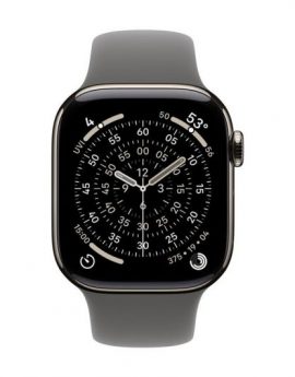Apple Watch Series 11/ GPS/ Cellular/ 42mm/ Titanio Natural/ Correa Deportiva Negra (M/L)