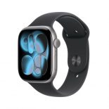 Apple Watch Series 11/ GPS/ Cellular/ 46mm/ Aluminio Gris Espacial/ Correa Deportiva Negra M/L