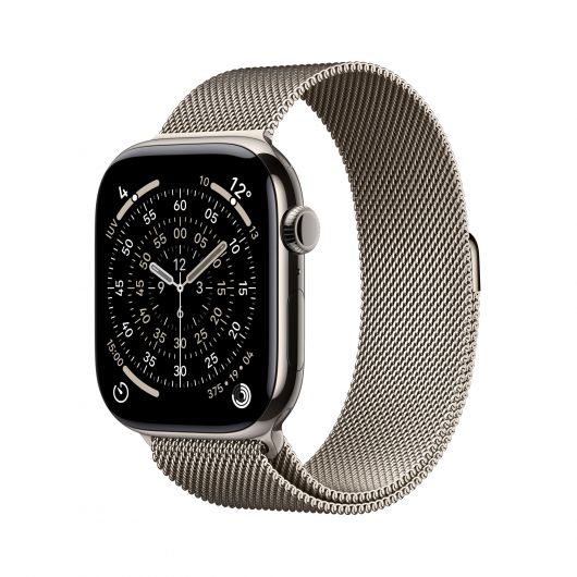 Apple Watch Series 11/ GPS/ Cellular/ 46mm/ Titanio Natural/ Correa Milanese Natural M/L