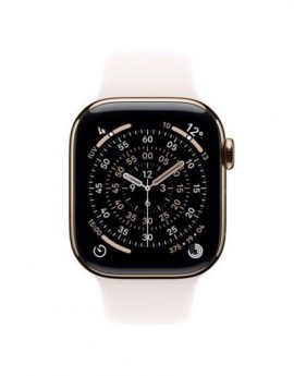 Apple Watch Series 11/ GPS/ Cellular/ 46mm/ Titanio Dorado/ Correa Deportiva Rosa Rubor (S/M)