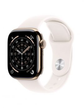 Apple Watch Series 11/ GPS/ Cellular/ 46mm/ Titanio Dorado/ Correa Deportiva Rosa Rubor M/L