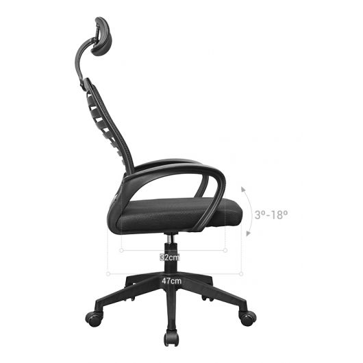 Mars Gaming MGC-ERGOB Silla Ergonómica Malla Transpirable Reposabrazos Altura 110.5-120 Mars Gaming MGC-ERGOB Silla Ergonómica Malla Transpirable Reposabrazos Altura 110.5-120.5cm Negro