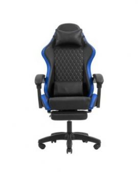 Silla Gaming Mars Gaming MGC-X Negra/Azul - Reclinable Reposabrazos Ajustable Reposapies Cojines