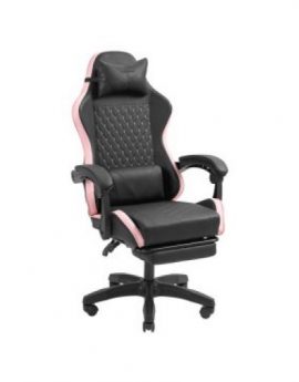 Mars Gaming MGCXBPK Silla Gamer Negra/Rosa Reclinable Reposabrazos Ajustable Reposapies Cojines