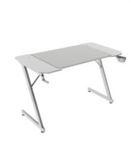 Mars Gaming MGD-X120 Mesa Ergonómica Alfombrilla XXL Soporte Auriculares y Bebida 120x60cm Blanca