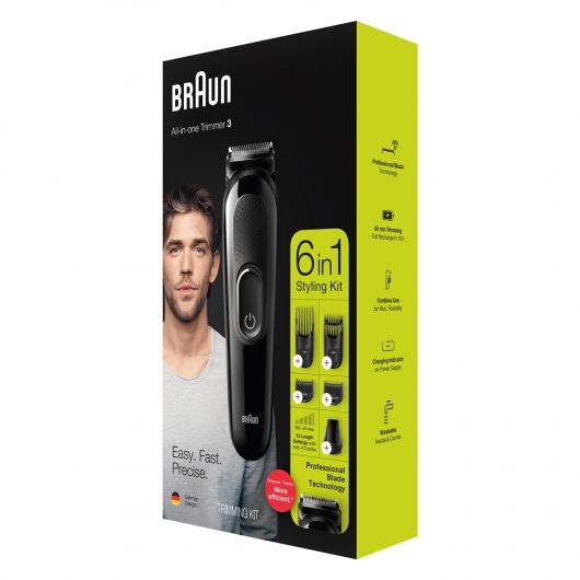 Braun Multigroomer MGK3225 Cortapelos Barbero Kit 6 Accesorios Negro 6 Braun Multigroomer MGK3225 Cortapelos Barbero Kit 6 Accesorios Negro