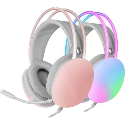 Auriculares Gaming con Micrófono Mars Gaming MH-GLOW/ Jack 3 Auriculares Gaming con Micrófono Mars Gaming MH-GLOW/ Jack 3.5/ Rosas