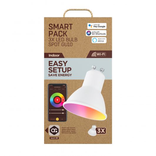 Bombilla Muvit io GU10 5 Bombilla Muvit io GU10 5.5W rGB pack 3 unidades
