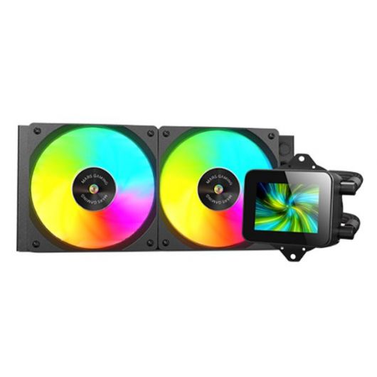 Mars Gaming ML-VISION240 Refrigeración Líquida AiO TDP 500W 2 Ventiladores ARGB Pantalla LCD Negro