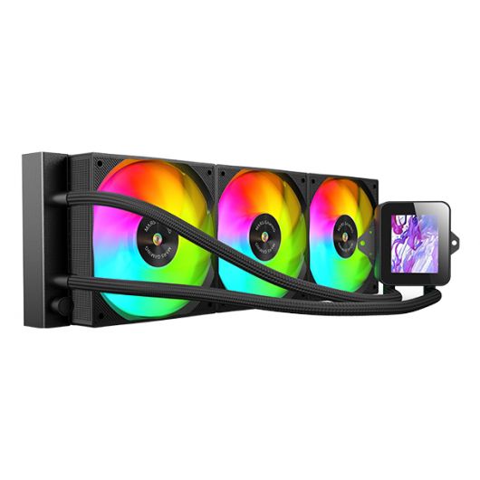 Mars Gaming ML-VISION360 Refrigeración Líquida AiO TDP 600W 3 Ventiladores ARGB Pantalla LCD Negro