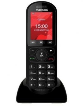 Teléfono Inalámbrico Maxcom MM39D/ Negro Reacondicionado