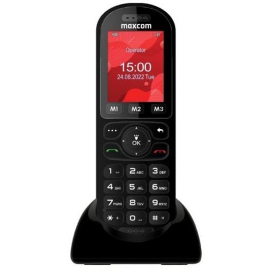 Teléfono Inalámbrico Maxcom MM39D/ Negro Reacondicionado