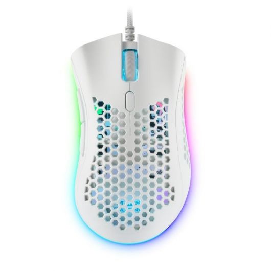 Ratón Gaming Mars Gaming MMEXW/ Hasta 32000 DPI/ Blanco