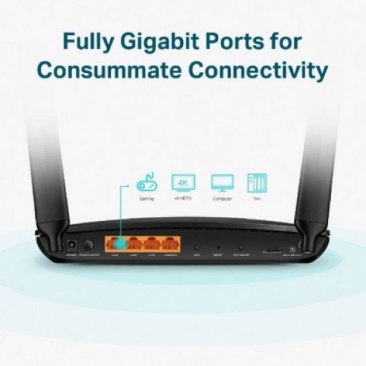 Router Inalámbrico 4G TP-Link Archer MR600 1200Mbps 2.4GHz 5GHz/ 2 Antenas/ WiFi 802 Router Inalámbrico 4G TP-Link Archer MR600 1200Mbps 2.4GHz 5GHz/ 2 Antenas/ WiFi 802.11a/n/ac - b/g/n - MR600 V2