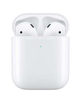 Apple Airpods v2 auriculares inalámbricos con micrófono y estuche de carga inalámbrica - mrxj2ty/a