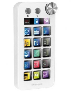 Control Deck Mars Gaming MSD-NEO/ 15 Teclas LCD/ 1 Rueda/ 2 Botones/ Blanco