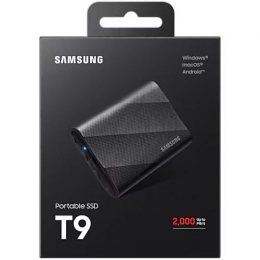 Disco Externo SSD Samsung Portable T9 2TB/ USB 3 Disco Externo SSD Samsung Portable T9 2TB/ USB 3.2/ Negro
