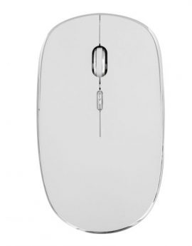 Tnb Rubby - Ratón óptico Inalámbrico Silencioso 1600 DPI Blanco/plateado