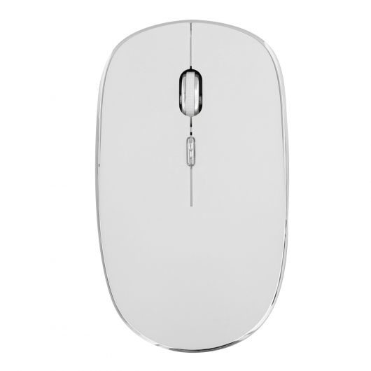 Tnb Rubby - Ratón óptico Inalámbrico Silencioso 1600 DPI Blanco/plateado