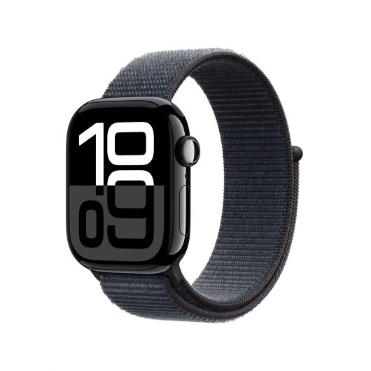 Apple Watch Series 10/ GPS/ 42mm/ Caja de Aluminio Negro Azabache / Correa Loop Deportiva Tinta