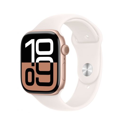 Apple Watch Series 10 GPS 46mm Caja Aluminio Oro Rosa con Correa Deportiva Rosa Rubor S/M
