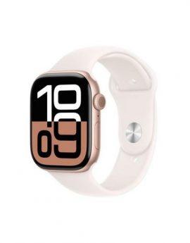 Apple Watch Series 10 GPS 46mm Caja Aluminio Oro Rosa con Correa Deportiva Rose Blush M/L