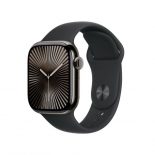 Apple Watch Series 10 GPS + Cellular 42mm Caja Titanio Pizarra con Correa Deportiva Negra S/M
