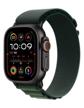 Apple Watch Ultra 2/ GPS/ Cellular/ 49mm/ Caja de Titanio Negro / Correa Loop Alpine Verde Oscuro Mediana
