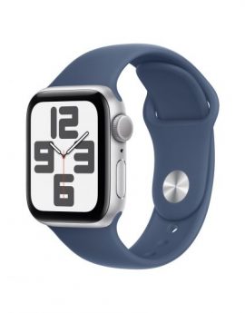 Apple Watch SE 3rd V2/ GPS/ 40mm/ Caja de Aluminio/ Correa Deportiva Azul Denim S/M