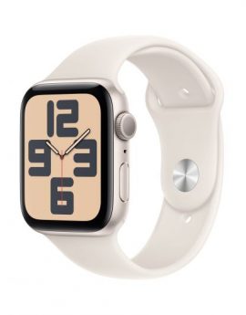 Apple Watch SE 3rd V2/ GPS/ 44mm/ Caja de Aluminio Blanco Estrella/ Correa Deportiva Blanco Estrella M/L
