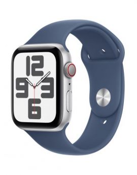 Apple Watch SE 3rd V2/ GPS/ Cellular/ 44mm/ Caja de Aluminio/ Correa Deportiva Azul Denim S/M