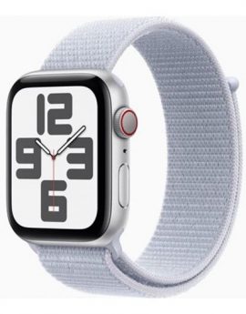 Apple Watch SE GPS + Cellular 44mm Caja de Aluminio Plata con Correa Loop Deportiva Azul Nube
