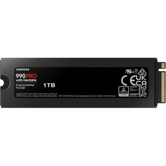 Disco SSD Samsung 990 PRO 1TB/ M.2 2280 PCIe 4.0/ con Disipador de Calor/ Compatible con PS5 y PC